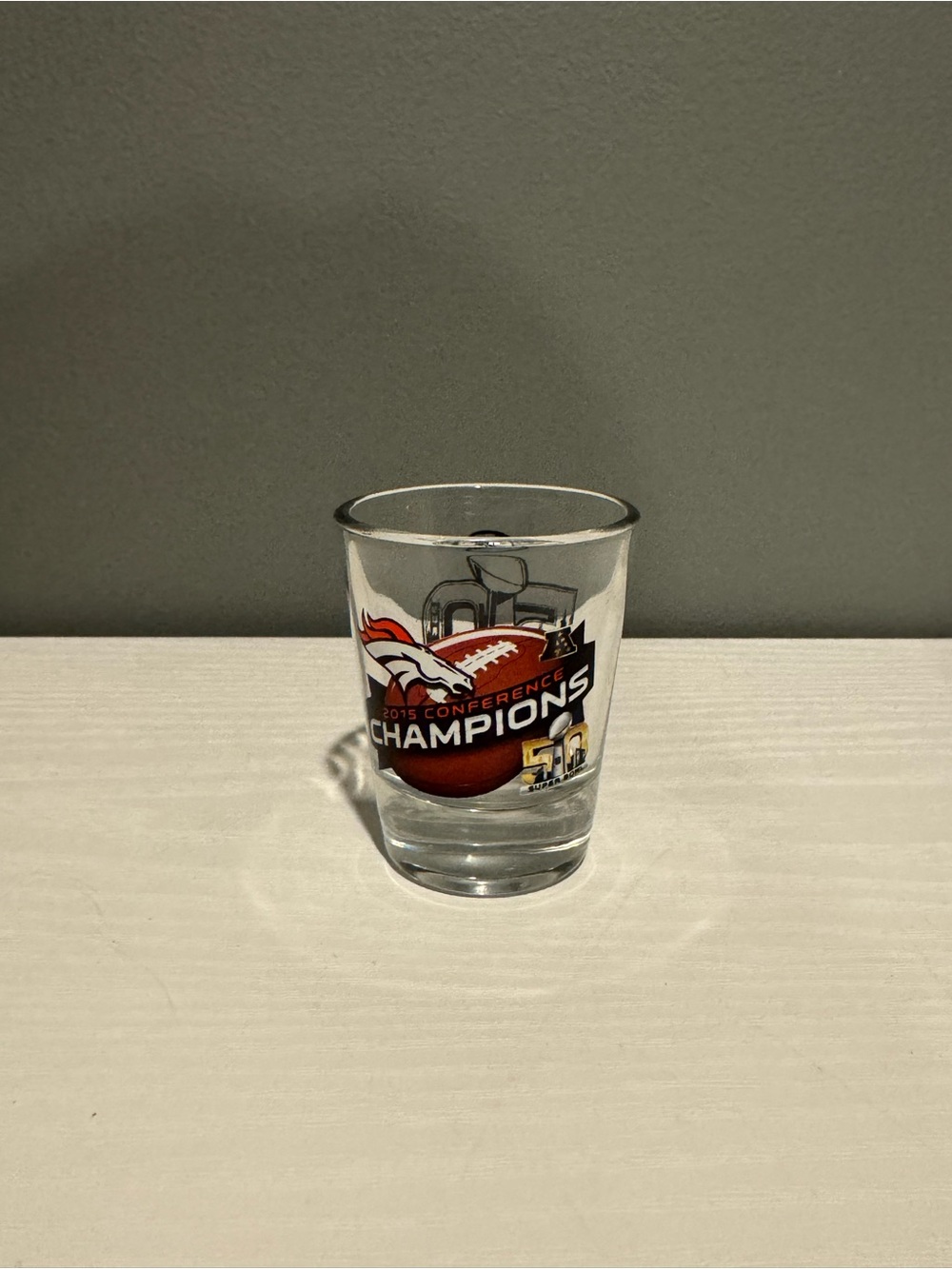 Champions Football 2015 Conference Shot Glass - Clear